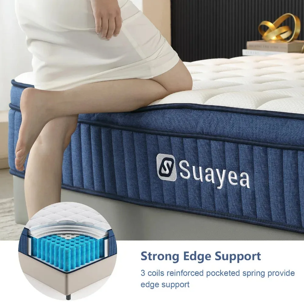 2024 LuxSleep Hybrid Gel Memory Foam and Pocket Spring Mattress - 10" & 12" Comfort Options