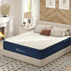 2024 LuxSleep Hybrid Gel Memory Foam and Pocket Spring Mattress - 10" & 12" Comfort Options