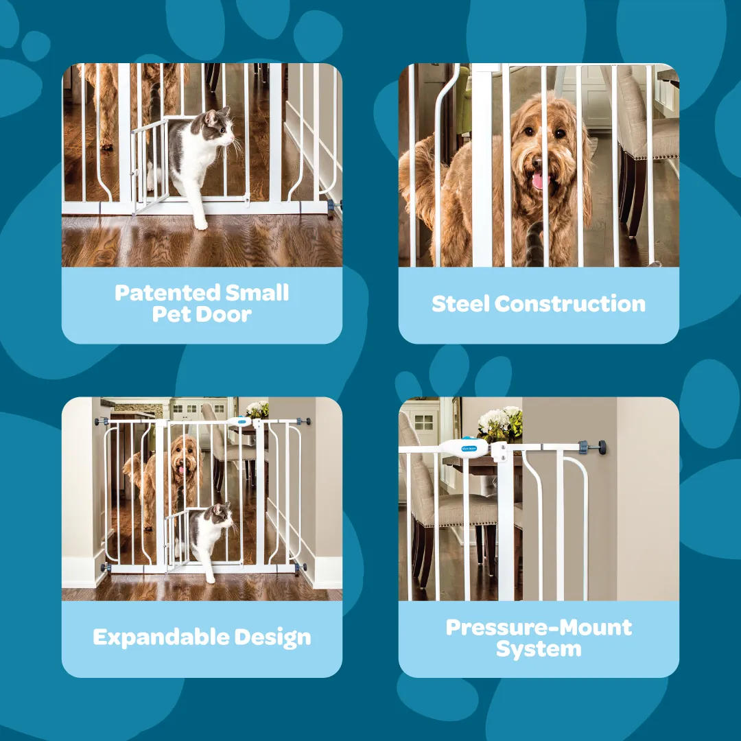 44” Extra Wide Walk-Thru Pet Gate