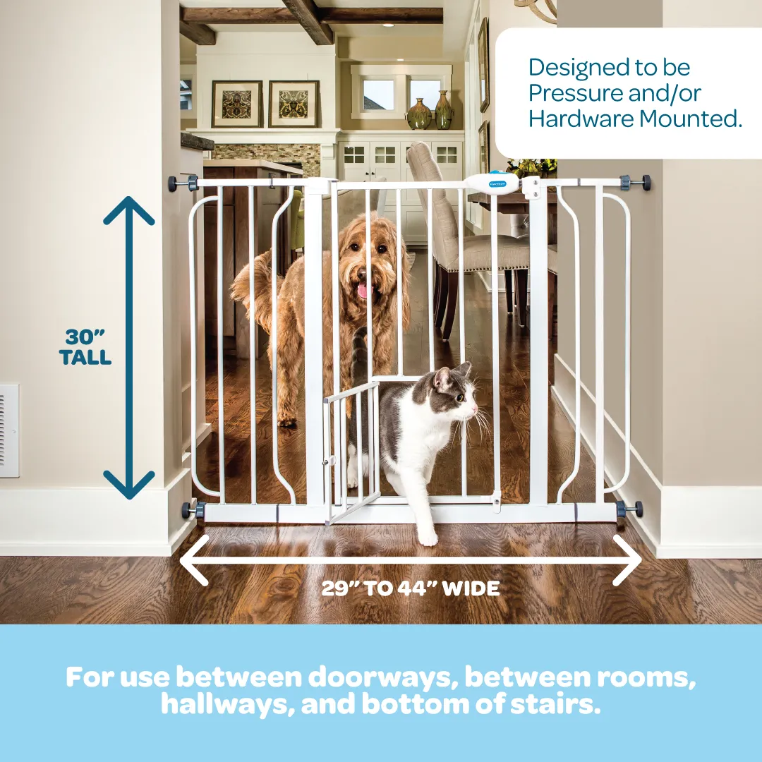 44” Extra Wide Walk-Thru Pet Gate