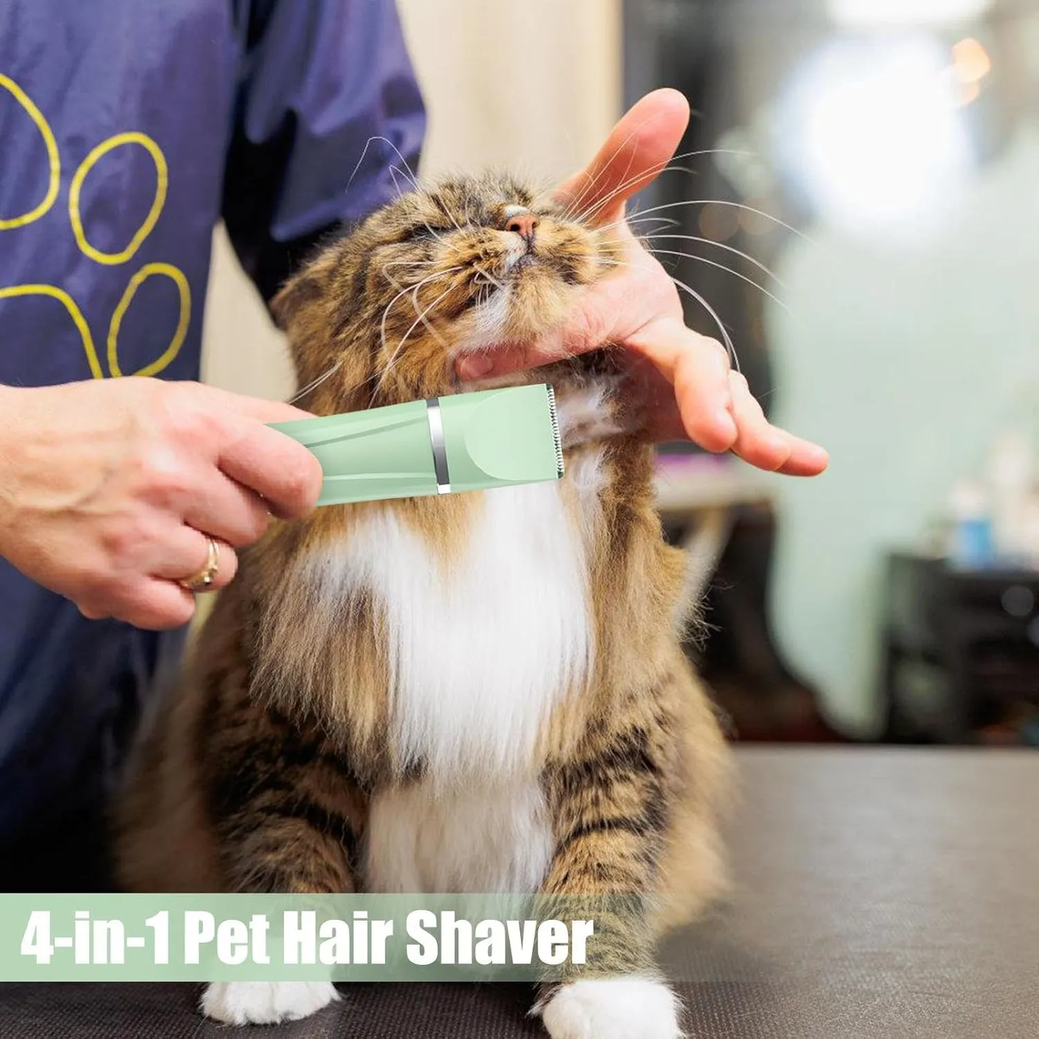 4in1 Pet Hair Shaver, Electric Dog Grooming Kit, 2025 New Dog Paw Trimmer, ordless Low Noise Pet Shaver, Lightweight Multipurpose Grooming Set, Pet Nail Grinder for Small Medium Dogs, Cats