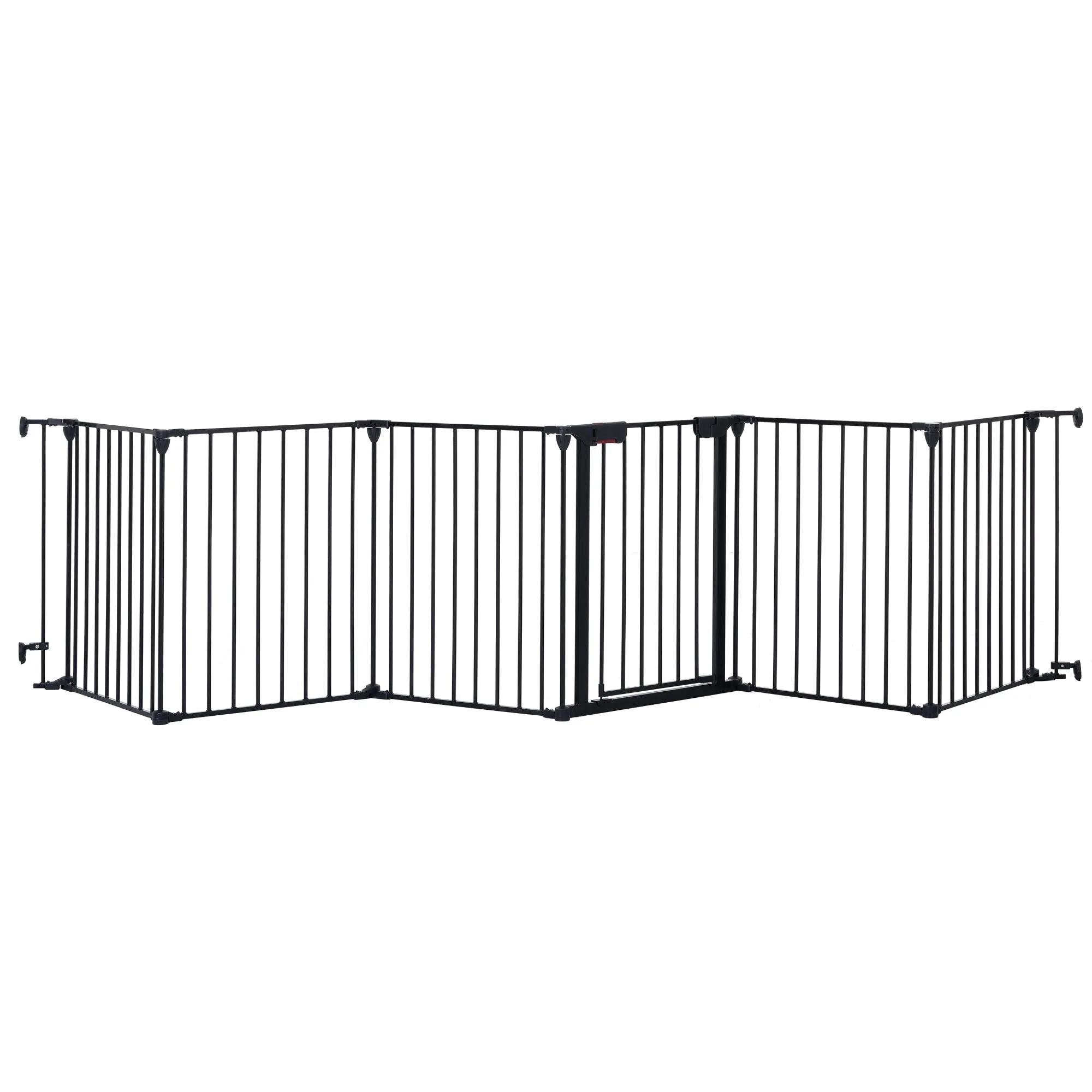 Adjustable 6 Panel Gate for Indoors Dog Safety - 150 inches