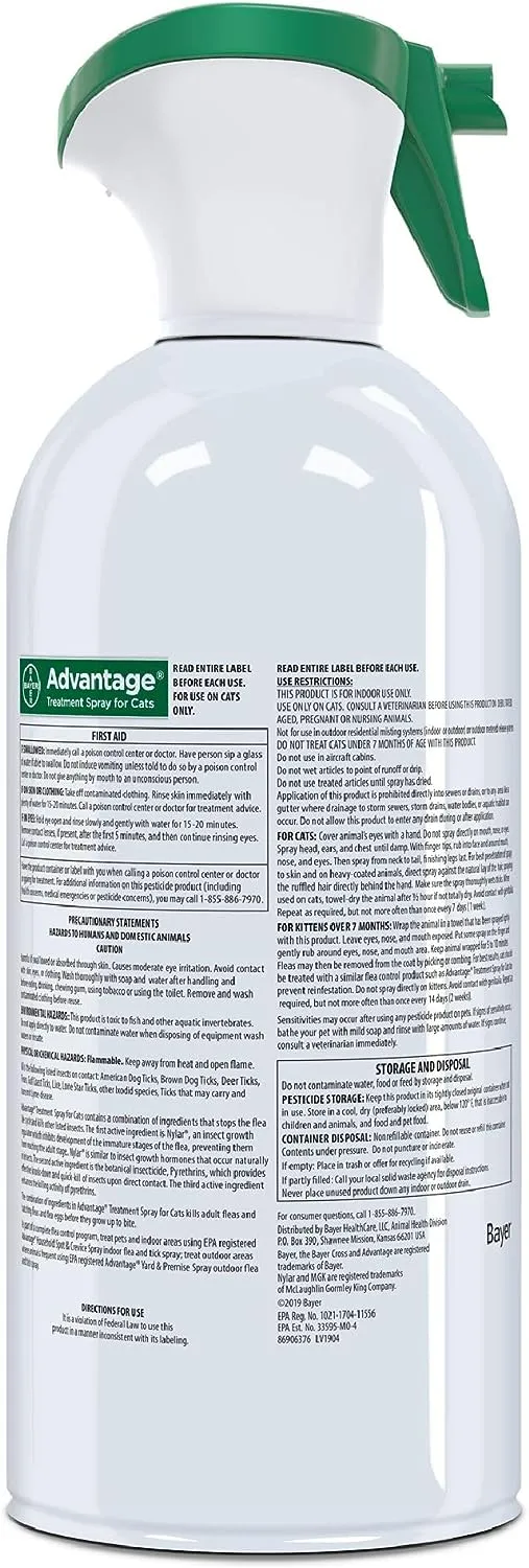 Advantage Treatment Spray for Cats, 8 oz