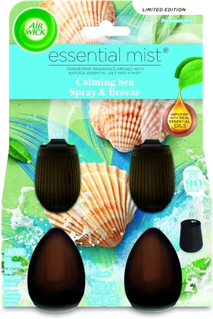 Air Wick Essential Mist Twin Refill Calming Sea Spray & Breeze 2 ct.