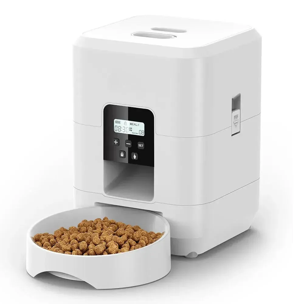 Automatic cat feeder 2L Cat Timing Feeder Tuya APP Smart Cat Feeder Pet Dog Food Automatic Dispenser Suitable for Small Cats and Dogs Remote Feeding