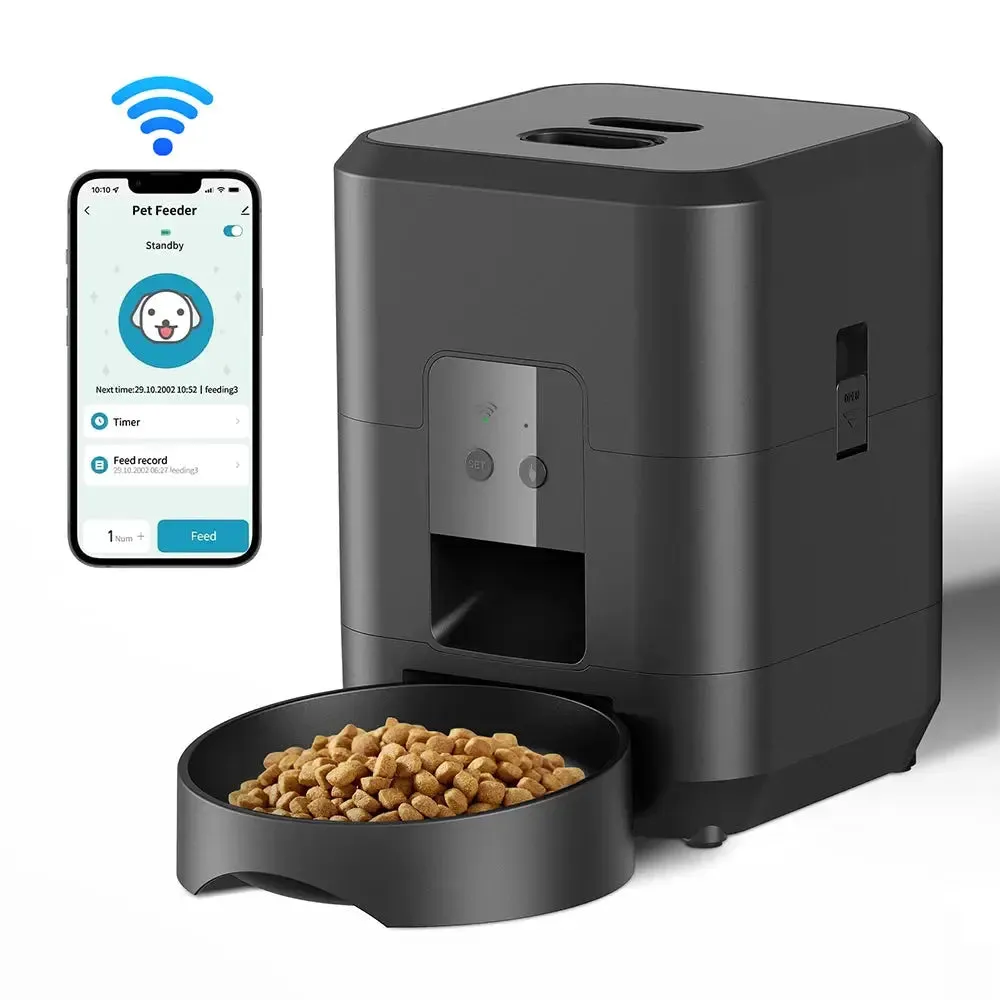 Automatic cat feeder 2L Cat Timing Feeder Tuya APP Smart Cat Feeder Pet Dog Food Automatic Dispenser Suitable for Small Cats and Dogs Remote Feeding