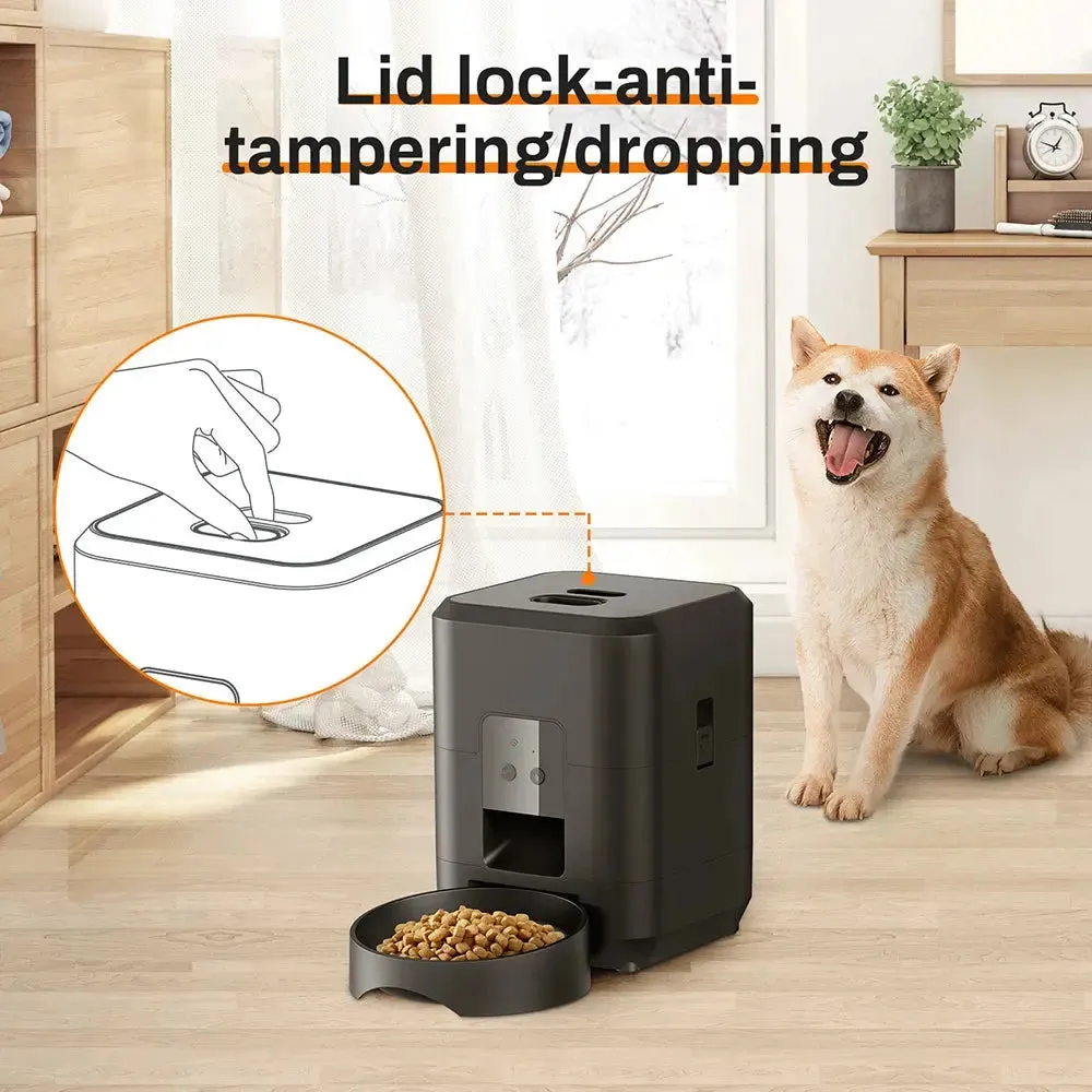 Automatic cat feeder 2L Cat Timing Feeder Tuya APP Smart Cat Feeder Pet Dog Food Automatic Dispenser Suitable for Small Cats and Dogs Remote Feeding