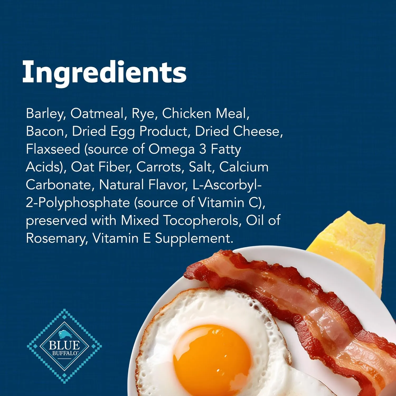 Blue Buffalo Health Bars Oven-Baked with Natural Ingredients, Bacon, Egg & Cheese Crunchy Dog Biscuits, 3 lbs.
