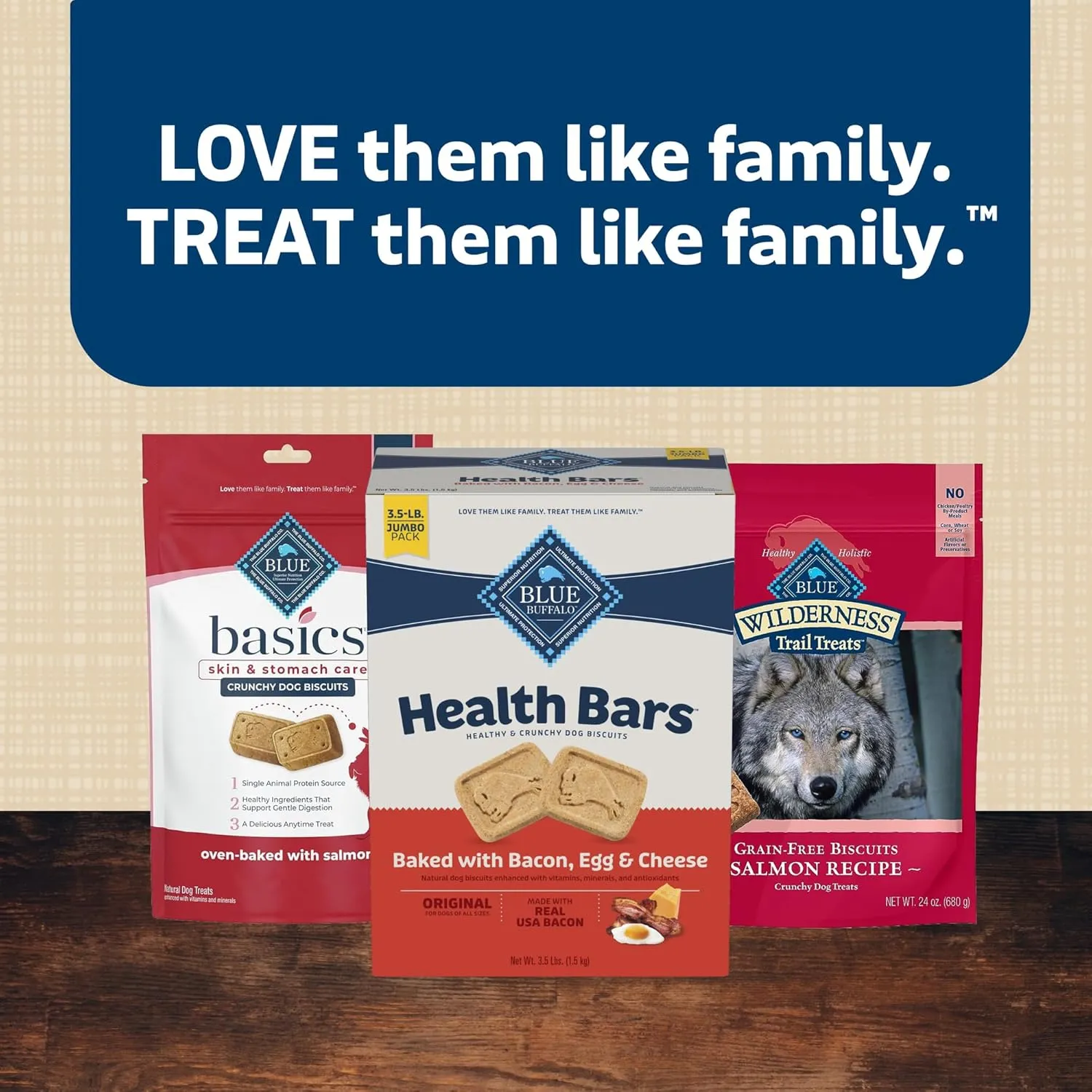 Blue Buffalo Health Bars Oven-Baked with Natural Ingredients, Bacon, Egg & Cheese Crunchy Dog Biscuits, 3 lbs.