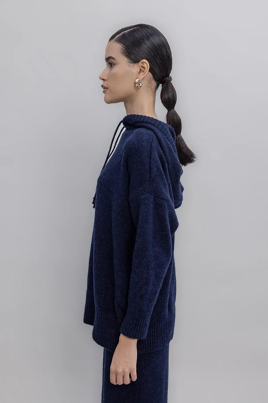 BSL Women Hooded Long Knit Pullover - Texarkana