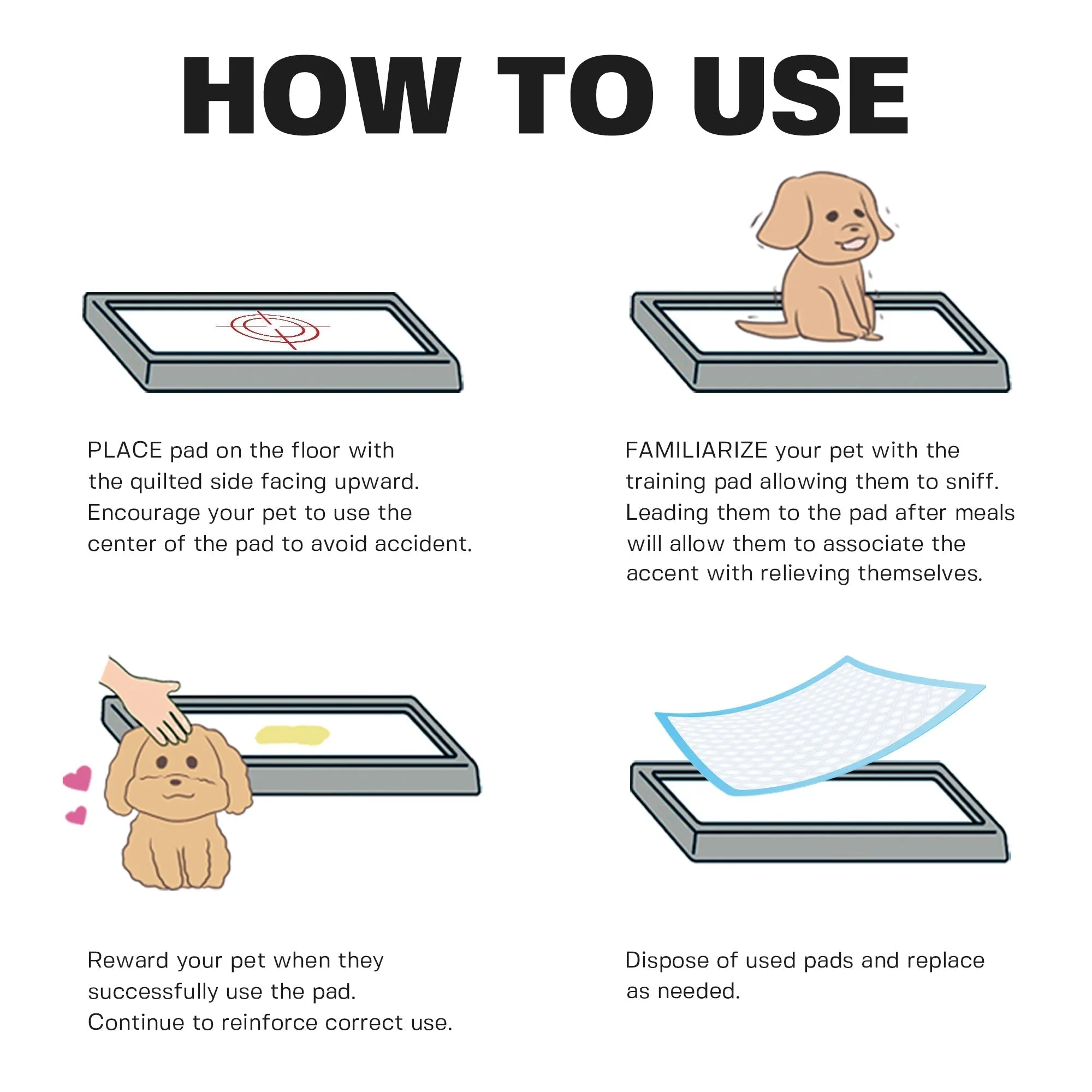 BV Pet Potty Training Pads - 17"x24", 50-Count , Disposable Puppy Pee Pads for Cat, Rabbit, Guinea Pig