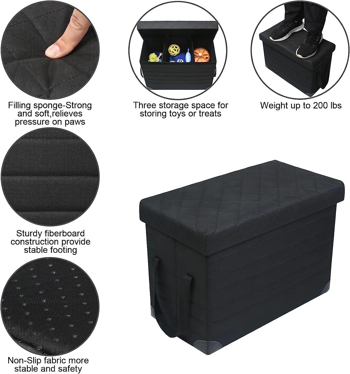 Car Back Seat Extender for Large Dogs up to 200lbs