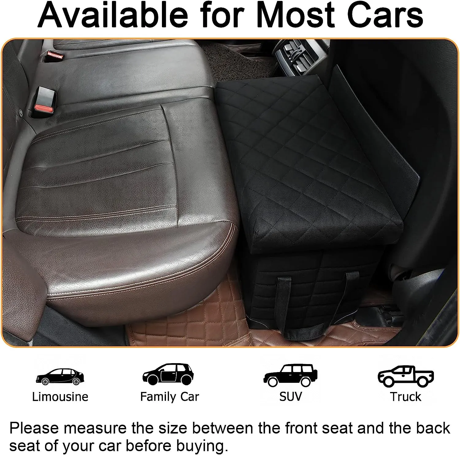 Car Back Seat Extender for Large Dogs up to 200lbs
