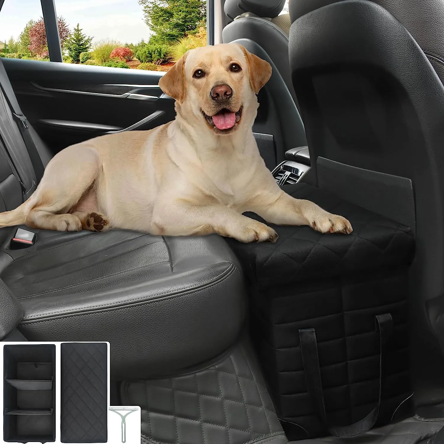 Car Back Seat Extender for Large Dogs up to 200lbs