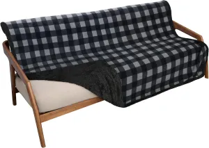 Catalonia Waterproof Bed Blanket, Washable Leakproof Bed Cover for Couples, Reversible Protector Blanket for Couch Sofa, Stain Proof Blanket Pad for Adults, 80X60 inches, Grey Plaid