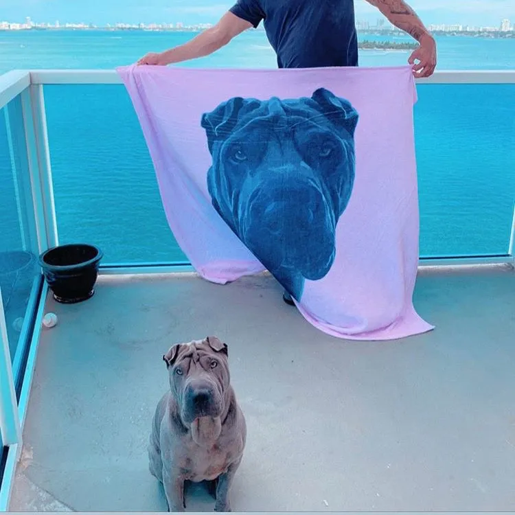 Custom Pet Print Fleece Blanket With Dogs [Best Seller]