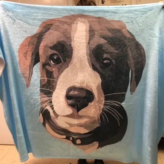 Custom Pet Print Fleece Blanket With Dogs [Best Seller]