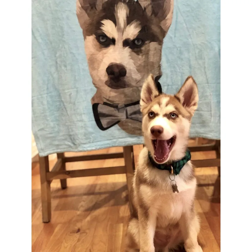 Custom Pet Print Fleece Blanket With Dogs [Best Seller]