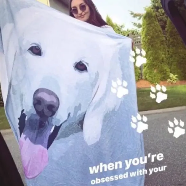 Custom Pet Print Fleece Blanket With Dogs [Best Seller]