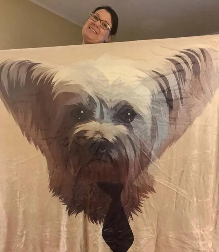 Custom Pet Print Fleece Blanket With Dogs [Best Seller]