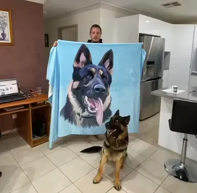 Custom Pet Print Fleece Blanket With Dogs [Best Seller]