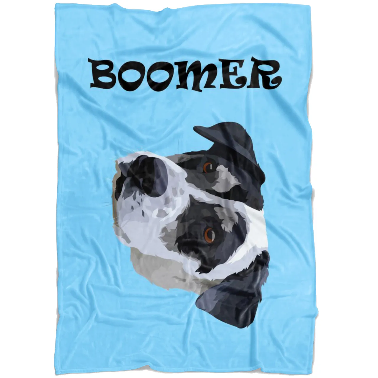 Custom Pet Print Fleece Blanket With Text
