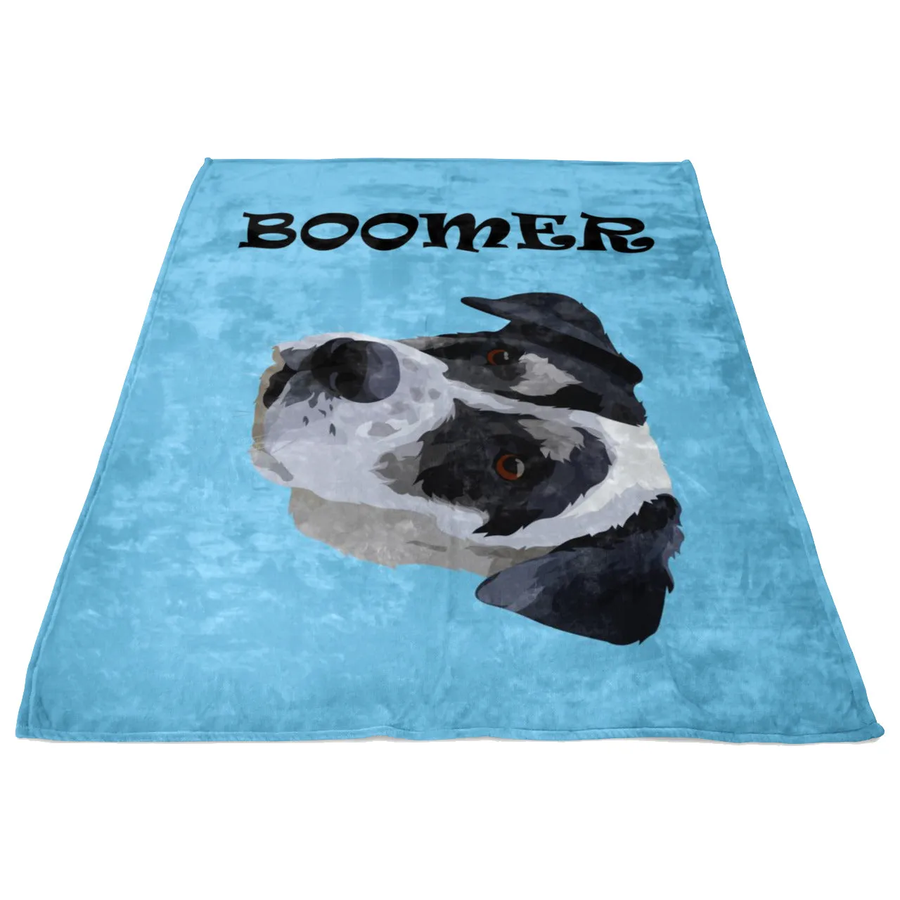 Custom Pet Print Fleece Blanket With Text