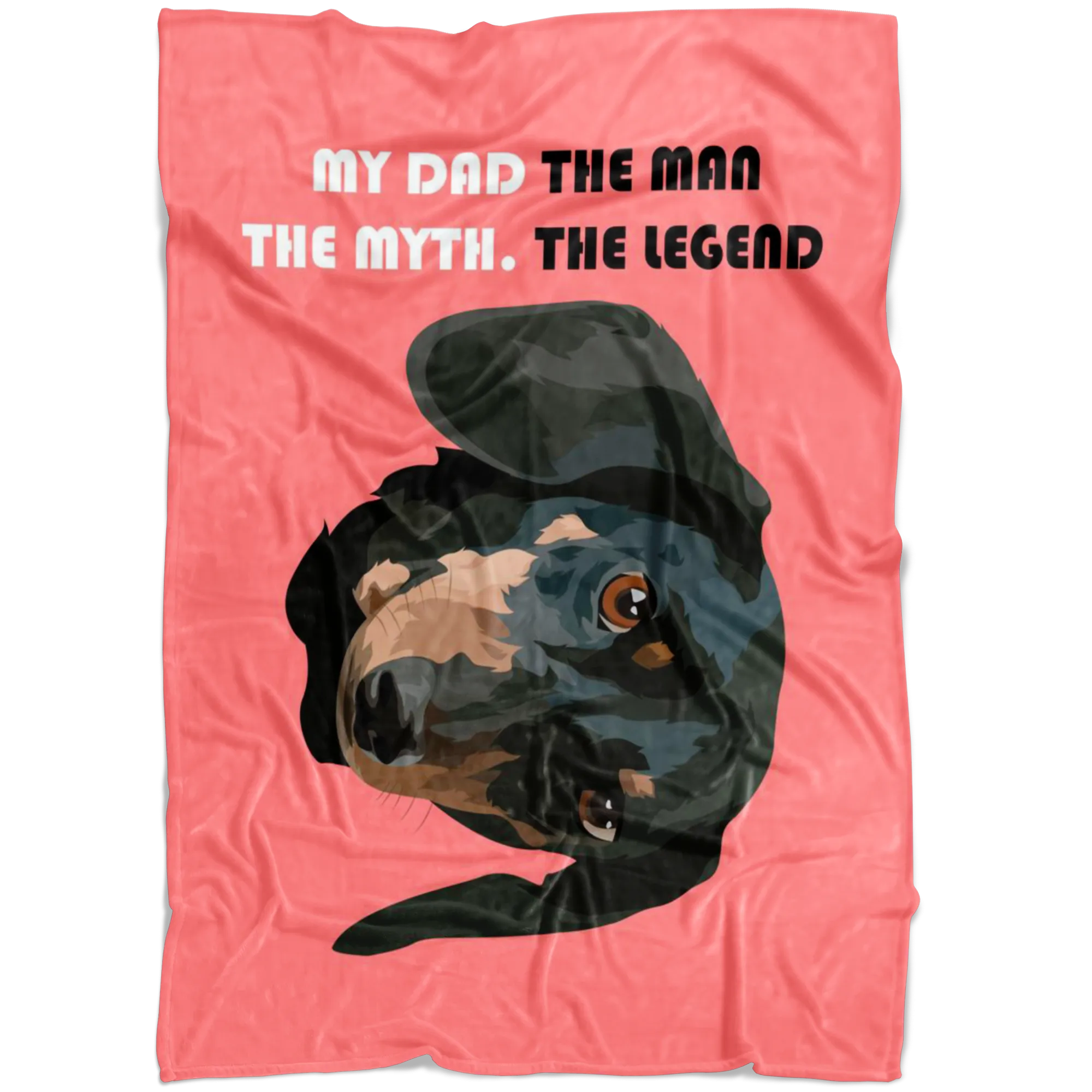 Custom Pet Print Fleece Blanket With Text