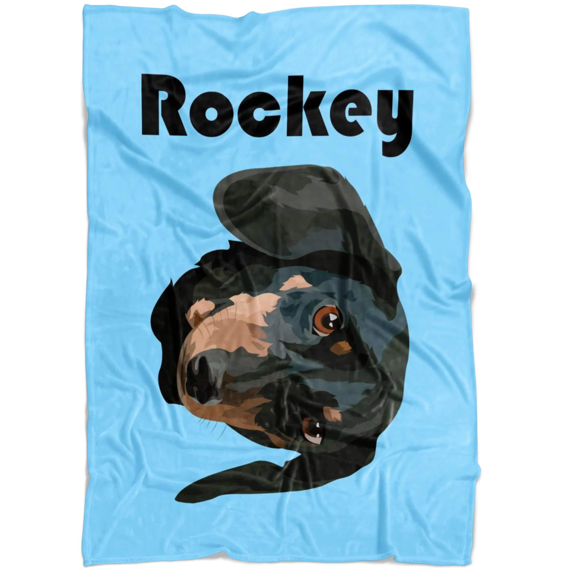 Custom Pet Print Fleece Blanket With Text