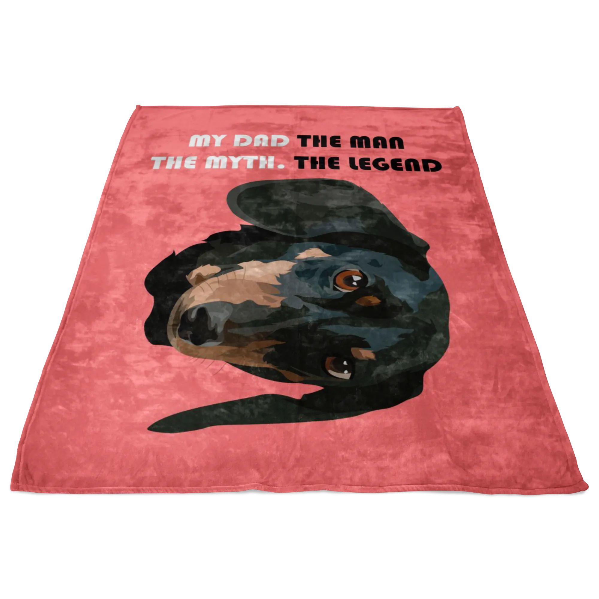Custom Pet Print Fleece Blanket With Text