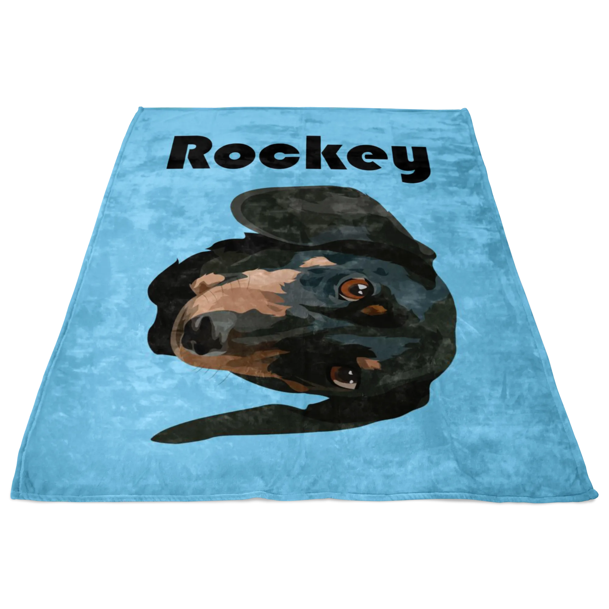 Custom Pet Print Fleece Blanket With Text