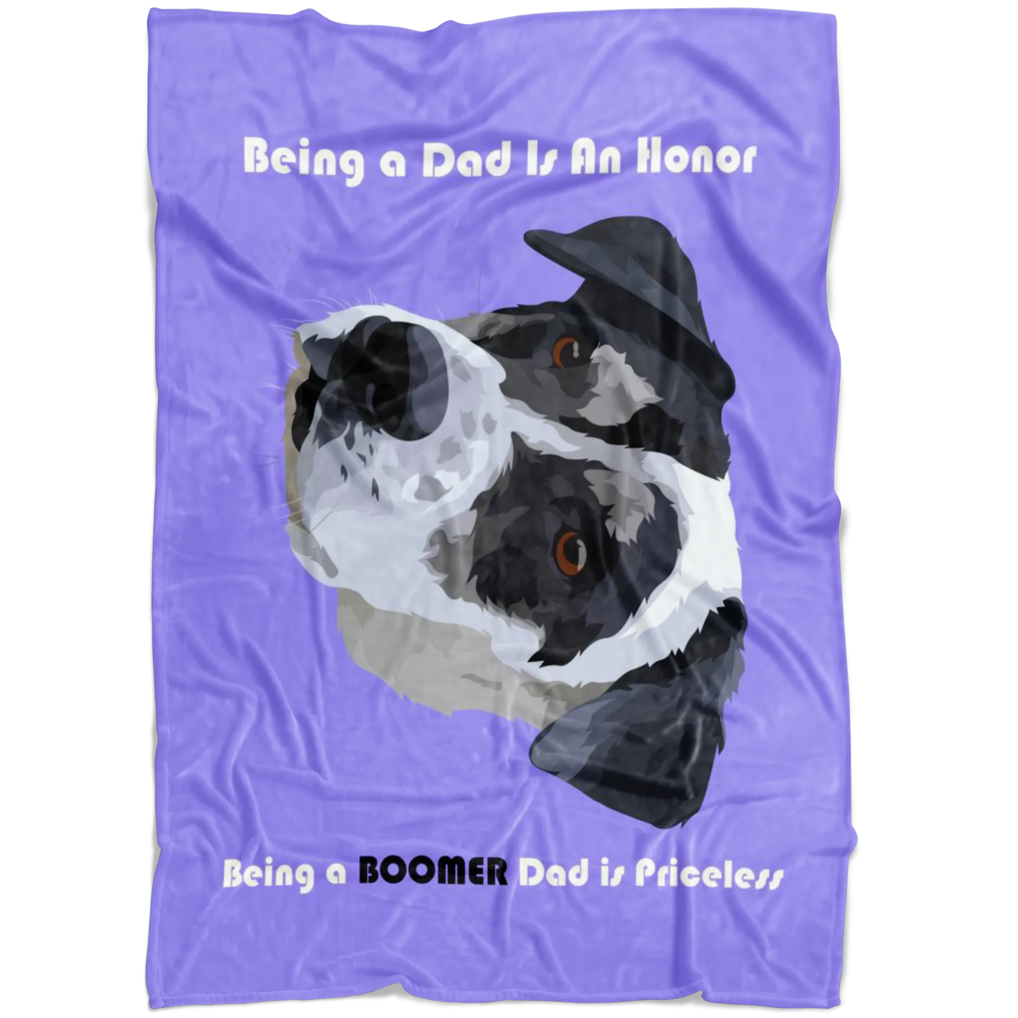 Custom Pet Print Fleece Blanket With Text