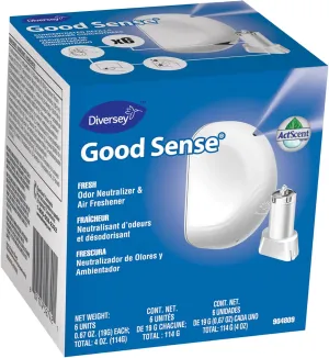 Diversey Good Sense Automatic Spray System, Fresh Scent, Yellow, 0.67 Oz Cartridge, 12/carton