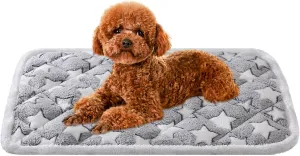 Dog Crate Mats, Soft Reversible Dog Bed Mat, Cat Mat - 24x16 Inch, Short Plush Pet Mat Crate Mat for Small Dogs, 0.6-inch Thick Thin Dog Mat, Machine Washable Ideal for 24-Inch Dog Crates