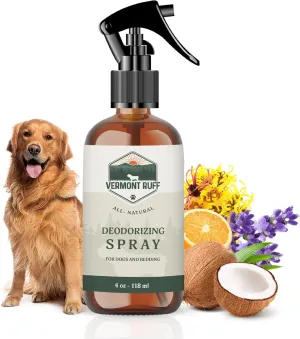 Dog Deodorizer Spray, Pet Odor Eliminator Dog Deodorizing Spray  Odor Neutralizing & Coat Conditioning Mist with Pure Ingredients  Moisturizing & Refreshing Pet Spray  Safe for Dogs & Bedding 8oz