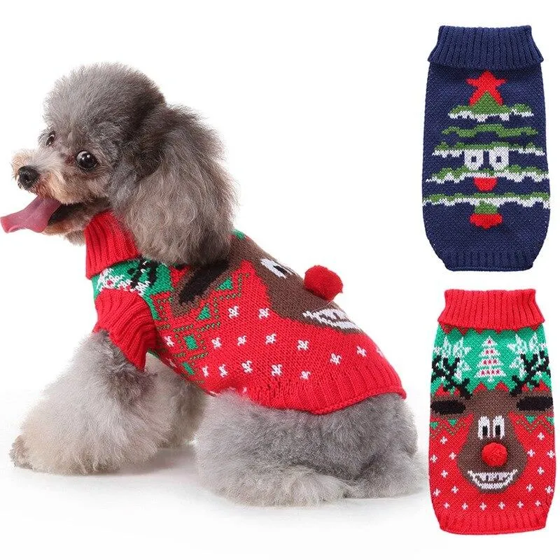Dog Knitted Christmas Sweater
