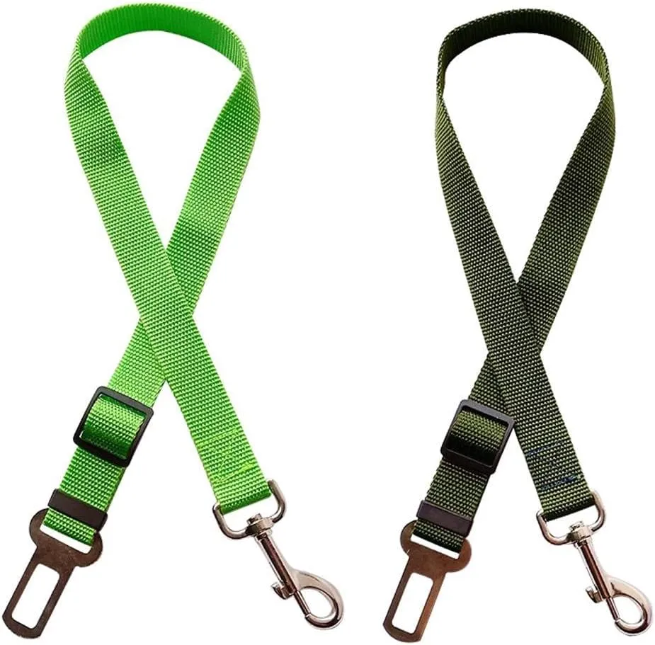 Dog Seat Belt for Car 2 Pcs Vehicle Car Pet Dog Seat Belt Puppy Car Seatbelt Harness Lead Clip Pet Dog Supplies Safety Traction Products