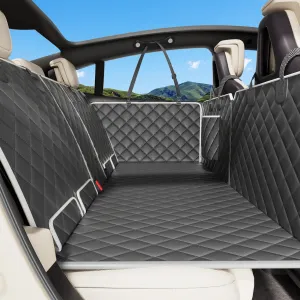 Dog Seat Cover- No-Slid Seat Cover Hammock Heavy Duty Scratchproof Waterproof Pet Seat Mat for Truck SUV Tesla-Machine Washable