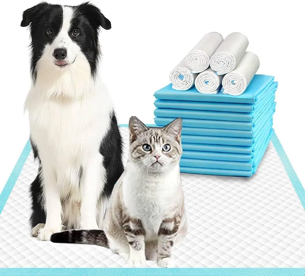 Dog Training Pads Puppy Pee Pads Leak-Proof Potty Pads for Dogs, Puppies, Cats, Rabbits, Quick Absorb Disposable Pet Training Pads for Housetraining (60 * 40cm)