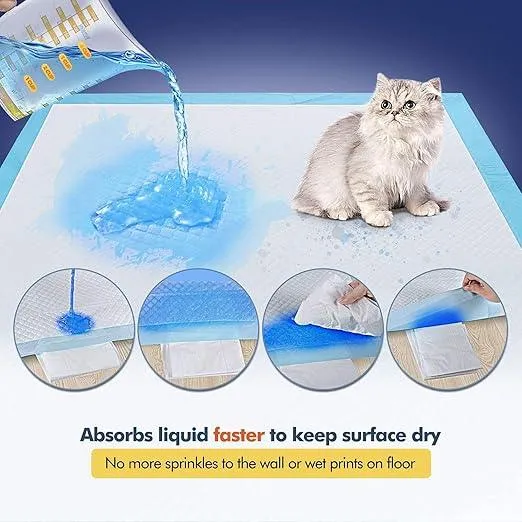 Dog Training Pads Puppy Pee Pads Leak-Proof Potty Pads for Dogs, Puppies, Cats, Rabbits, Quick Absorb Disposable Pet Training Pads for Housetraining (60 * 40cm)
