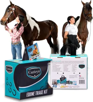 Equine Triage Kit - 36 Piece Equine First Aid Kit for Horses - Contains Equine Emergency Essentials Including Hoof Kit - Horse First Aid Kits - Horse Emergency Necessities
