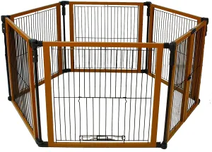 Foldable Dog Gate, Pen, and Play Yard - The Perfect Pet Gate - Cardinal