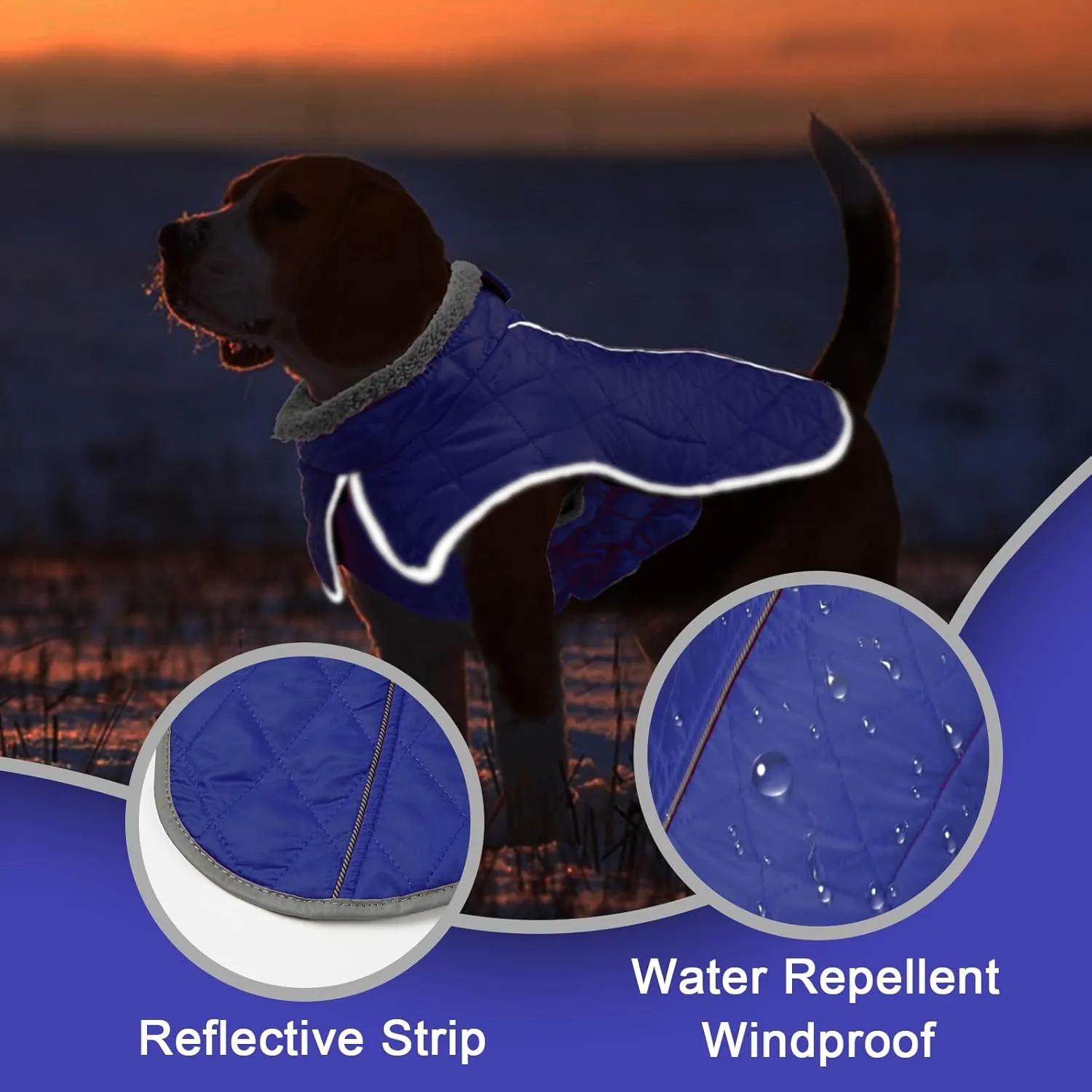 Fragralley Dog Coat, Waterproof Windproof Dog Winter Coat, Reflective Dog Cold Weather Coats with Harness Hole, Dog Warm Fleece Jacket Vest for Small Medium Large Puppy Clothes, Ideal Dog Gifts
