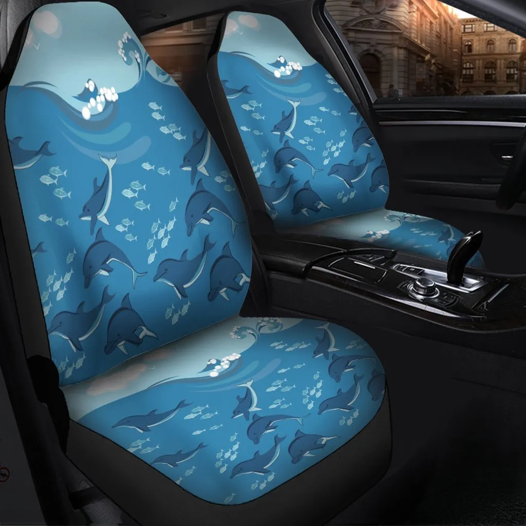 Hawaiian Dolphins Polynesian Car Seat Covers