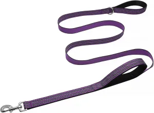 Hikiko 6FT Purple Dog Leash with Dual Handles Heavy Duty Reflective Strong Dog Leash for Walking and Training