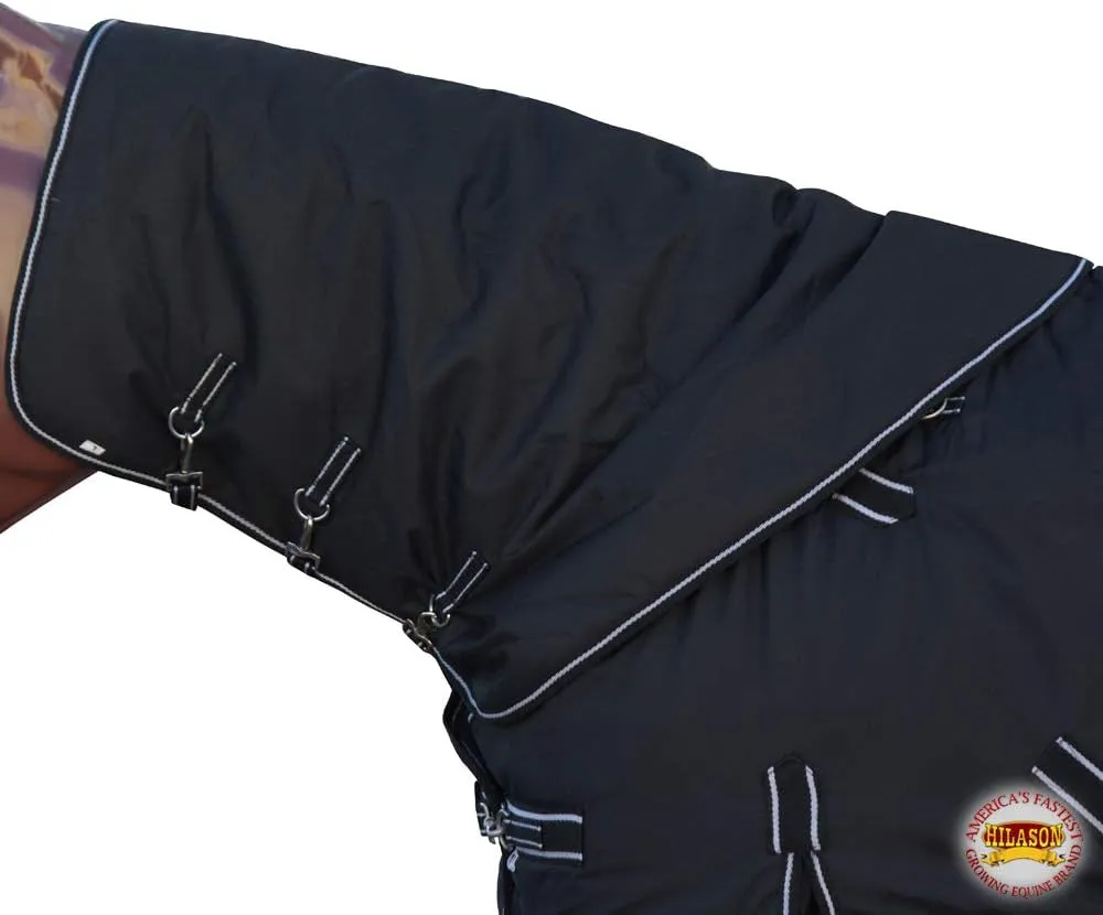 HILASON 1200D Winter Waterproof Poly Turnout Horse Hood Neck Cover- Large