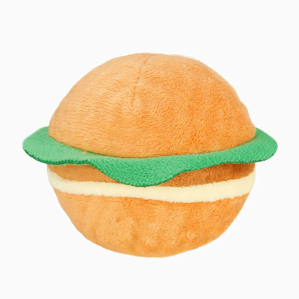 Hugsmart Pet - Food Party | Hamburger - Dog Ball Toy
