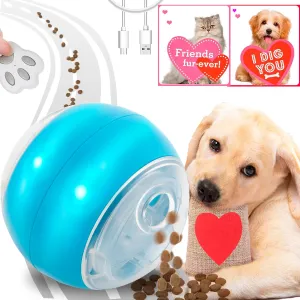 Interactive Dog Toy Ball - Automatic Rolling with Remote Control, Treat Dispenser, Durable Design for Small/Medium/Large Dogs & Cats (Blue)