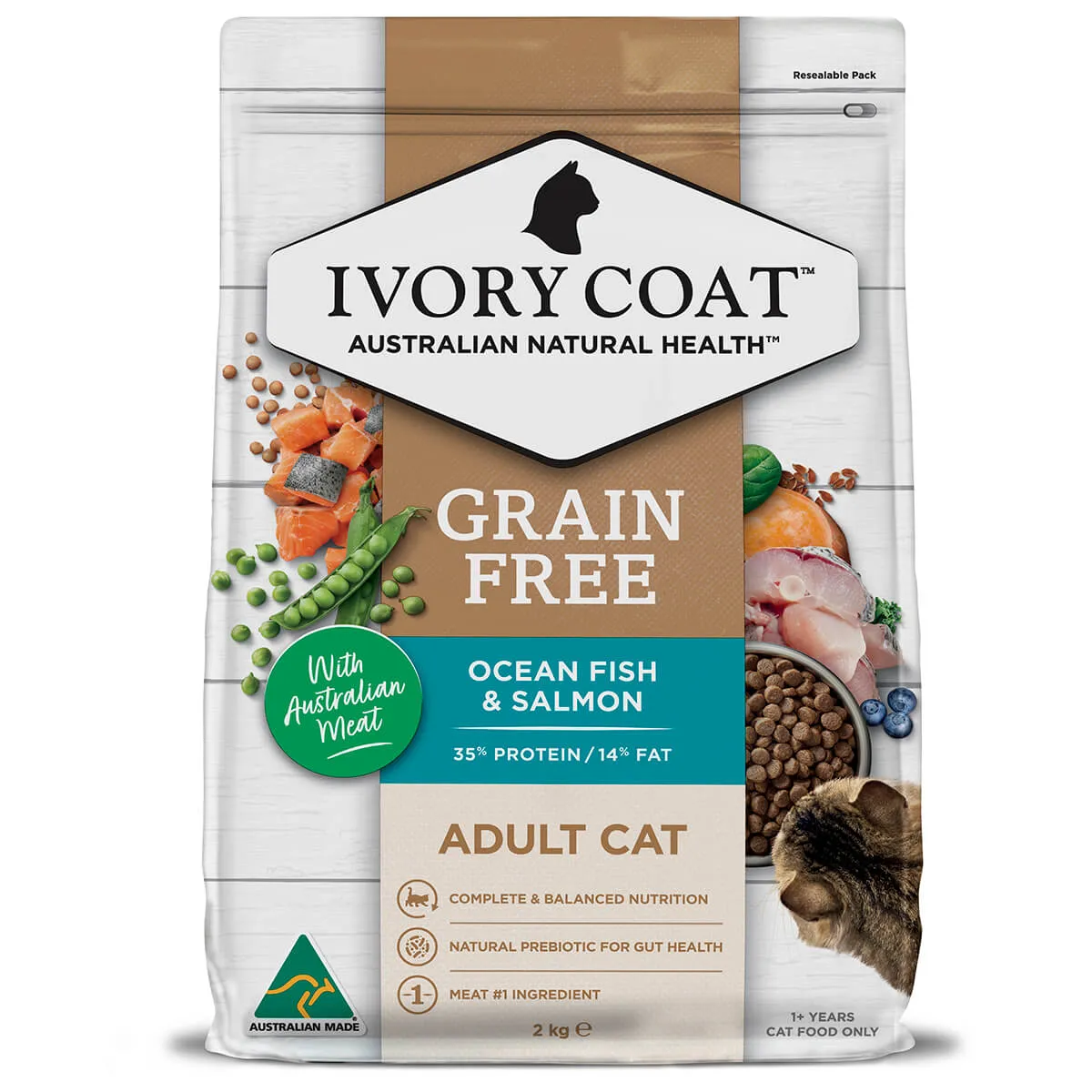 Ivory Coat Grain Free Adult Ocean Fish & Salmon Dry Cat Food
