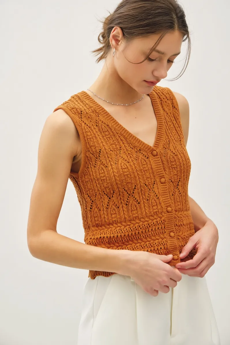 Jenny Clay Crochet Sweater Tank